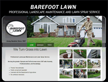 Tablet Screenshot of barefootlawn.com